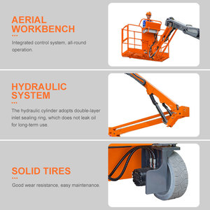 Plateforme de travail en hauteur télescopique autopropulsée articulée à ciseaux 10 12 14 16 20 22 26 28 45m 230Kg de charge - Product Image 4