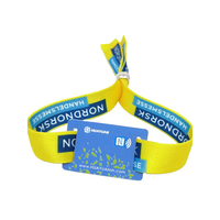 Bracelet NFC programmable étanche F08 1K Chip RFID en tissu tissé pour événements festifs