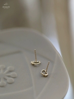 Boucles d'oreilles clous en argent sterling E096-S925 micro-pavées de zircon, style forêt, simples, polyvalentes et de niche