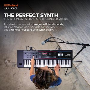 Synthétiseur <span class=keywords><strong>Roland</strong></span> JUNO-D6 |   Clavier synthétiseur 61 touches avec action de clavier de piano |   Moteur ZEN-Core 3800 avec sons intégrés |   Affichage numérique |   Intuitif - Product Image 2