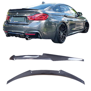 Spoiler posteriore in fibra di carbonio reale alettone per <span class=keywords><strong>BMW</strong></span> <span class=keywords><strong>serie</strong></span> <span class=keywords><strong>4</strong></span> F36 <span class=keywords><strong>4</strong></span> porte <span class=keywords><strong>Gran</strong></span> Coupe M4 stile 2014-2019 posizionato sul paraurti posteriore - Product Image 4