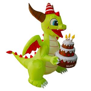 Decoraciones al aire libre inflables 5 pies inflables cumpleaños dinosaurio pastel <span class=keywords><strong>para</strong></span> fiesta de <span class=keywords><strong>feliz</strong></span> cumpleaños - Product Image 3