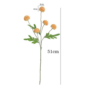 Fleurs artificielles de chrysanthème Ruilisi, bouquet en soie plastique rose, décorations pour la maison et les mariages - Product Image 5