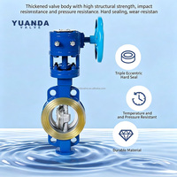 Vanne papillon à joint rigide triple décalé en acier inoxydable 304 ou acier moulé WCB, DN40 à DN300, sur mesure, directement de l'usine