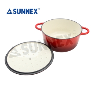 Sunnex — ensemble de casseroles en fonte émaillé, casseroles rondes, ustensile de cuisine - Product Image 2