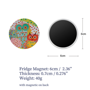 Owl Design Round Ceramic <strong>Fridge</strong> <strong>Magnet</strong> UV Print <strong>Customize</strong> <strong>Fridge</strong> <strong>Magnet</strong> Blank Sublimation Ceramic <strong>Fridge</strong> <strong>Magnet</strong> - Product Image 6