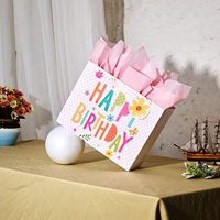 Sacs en papier personnalisés avec logo, cadeau d'anniversaire, emballage d'expédition, sacs fourre-tout avec poignée pour fête d'enfants