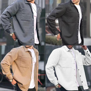 Nouveau style de col à capuche doublé brodé avec logo personnalisé, pull oversize, chemise à manches longues, veste pour hommes en nylon/coton, vente en gros - Product Image 2