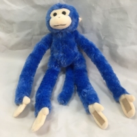 Peluche singe aux longs bras et longues jambes, peluche singe blanche et noire, peluche singe d'amour