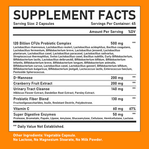 Probiotiques de haute qualité pour femmes en capsules, extrait de fruit de canneberge et nettoyage des voies urinaires, réduisent la constipation et la diarrhée - Product Image 2