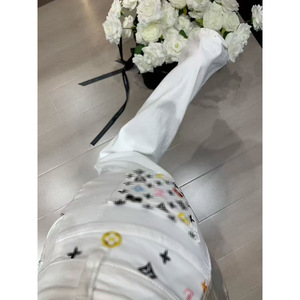 2025 femmes taille haute mince jean droit polyvalent nouvelle couleur broderie sur ample jambe large pantalon printemps été Collection - Product Image 2