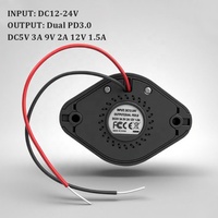 Prise de chargeur de voiture USB 12V-24V PD3.0 30W double ports USB étanche pour caravane de camping-car de voiture de bus de RV