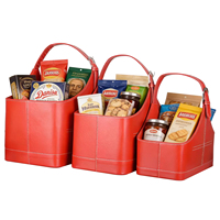 Panier-cadeau en cuir, panier à fruits pour les cadeaux du Nouvel An, panier de rangement, panier d'emballage