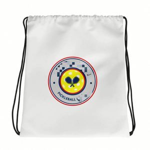 Polyester Draw <b>String</b> <b>Bag</b>,Promotional Custom Drawstring <b>Bag</b> with Logo, Sports Backpack, Pickleball Cinch Pack, Love Pickleball - Product Image 1
