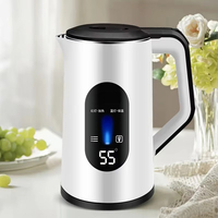 Bouilloire Électrique en Acier Inoxydable pour la Maison et l'Hôtel, 1500 Watts, Portable avec Arrêt Automatique et Fonction de Maintien au Chaud