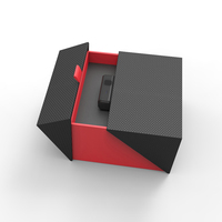Kotak kardus pintu ganda kotak hadiah kemasan kaku mewah kustom