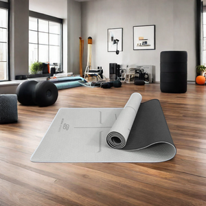 Alfombrilla de <span class=keywords><strong>Yoga</strong></span> Premium TPE antideslizante con logotipo personalizado, toalla ecológica, juego de correa de bloque Plegable ligera, opciones de grosor de 3mm-10mm - Product Image 1