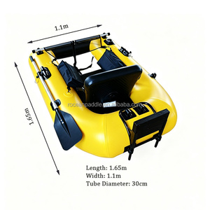 Bote Neumático de <span class=keywords><strong>Pesca</strong></span> Individual Más Vendido en China, Tipo Belly Boat con Remos y Motor para Recreo - Product Image 3