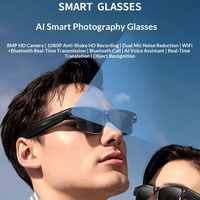 Lunettes Intelligentes Transfrontalières L802 avec Traduction WiFi en Temps Réel, Contrôle Tactile pour Appels et Prise de Photos IA 800W Pixels