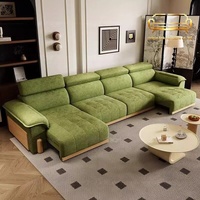 Canapé fonctionnel extensible droit en chenille électrique 3 places, style mi-crème, pour petit appartement, idéal salon