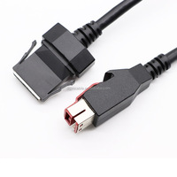 Câble de données 24V USB vers 1x8 Latch-N-Lock pour lecteurs de codes-barres de système POS et connexion d'imprimante 1.5m