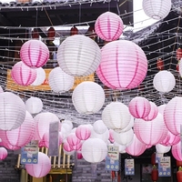 Lanterne en papier colorée sur mesure Nicro, décoration extérieure, décorations de fond pour mariage et fête, abat-jour suspendu en papier