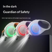 Laisse Rétractable pour Chien avec Coque ABS, Lumière LED Réfléchissante, Extension Automatique, Entraînement, Vente en Gros pour Salons de Toilettage pour Animaux