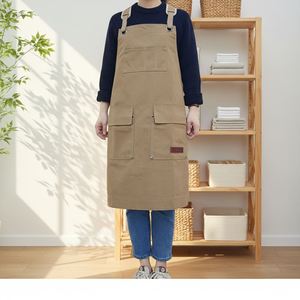 Heavy Duty Canvas <b>Work</b> <b>Apron</b> | Cross-Back Multi-Pocket Tool <b>Apron</b> for Barista, BBQ & Gardening - Product Image 1
