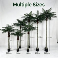 Hochwertiger Realistischer Grüner Künstlicher Baum 350cm Hoch Künstliche Areca-Palme Betelpalme mit Topf