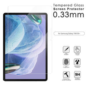 Verre trempé transparent HD 2.5D 0,33 mm personnalisé en gros pour Samsung Galaxy Tab S9+ 12,4 pouces, film protecteur d'écran anti-rayures pour tablette - Product Image 2