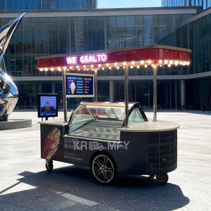 Vitrine à glaces de style nouveau 2025 avec congélateur mobile, chariot à glaces - Product Image 3