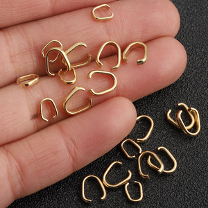 Cierre Cuadrado de Acero Inoxidable Chapado en Oro de 18k para Fabricación de Pulseras, Accesorio de Joyería DIY H1712 - Product Image 1