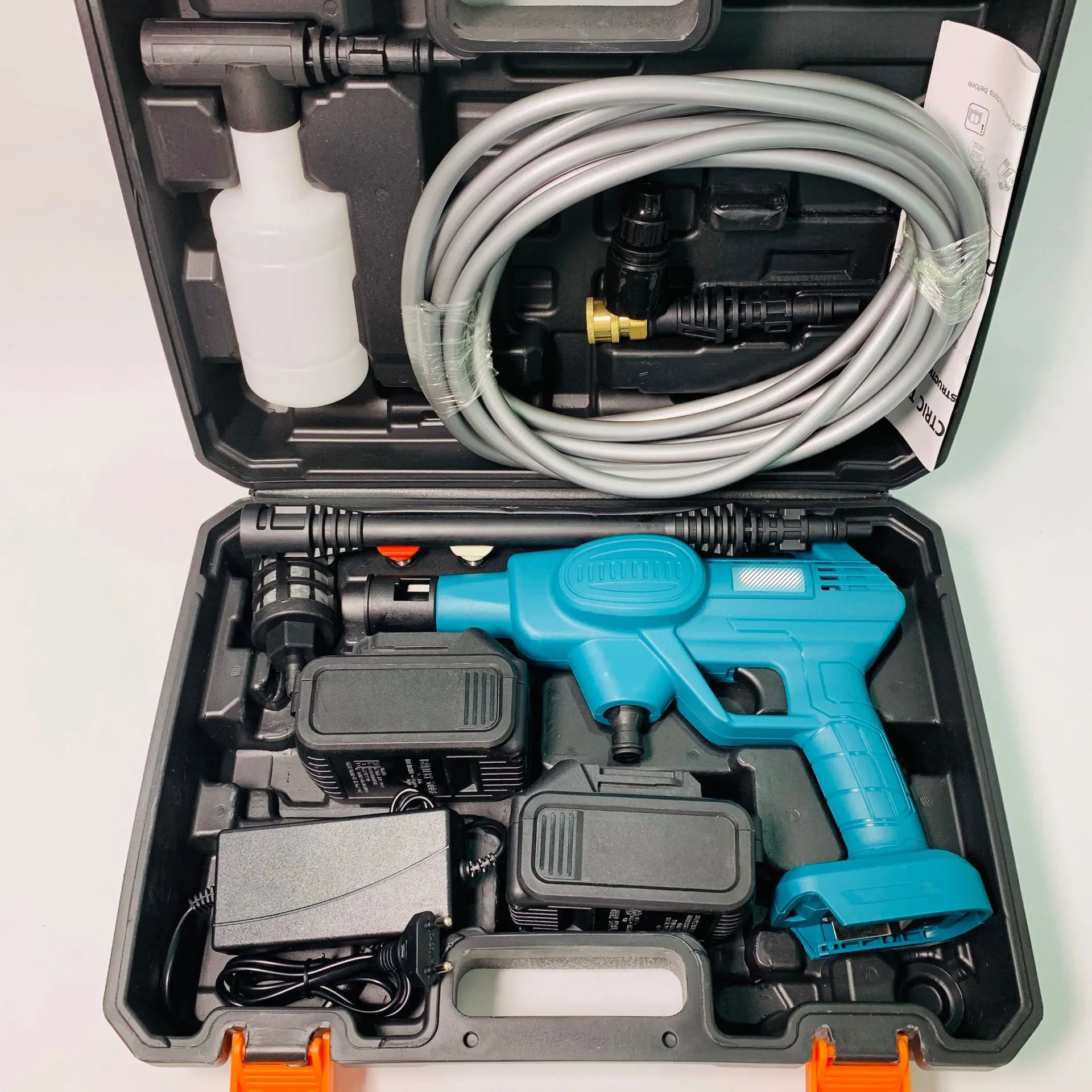 Pistola de agua eléctrica para lavado de coches, pistola de agua de alta presión con batería de litio B