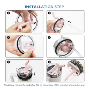 Pajita Antiderrames para Accesorios Stanley Quencher H2.0, Actualización 2024, 2 en 1, Puntas de Silicona Antiderrames, Tapón Antiderrames - Product Image 6