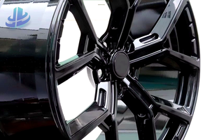 Pour <span class=keywords><strong>Land</strong></span> <span class=keywords><strong>Rover</strong></span> Range <span class=keywords><strong>Rover</strong></span> <span class=keywords><strong>Velar</strong></span> 21x9.5J ET45 5x120 72.56CB Roue en alliage forgé noir brillant - Product Image 2