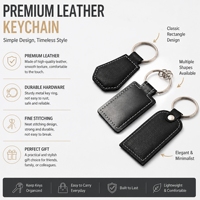 Porte-clés en cuir personnalisé d'usine, porte-clés noir tendance pour logo de voiture, accessoires de porte-clés en métal