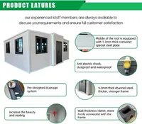 Maison préfabriquée en conteneur avec chambre à coucher, maison en conteneur extensible pour usage domestique, maisons mobiles modulaires préfabriquées en conteneur