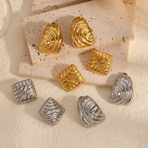 <b>Stud</b> <b>Earrings</b> Geometric Design Gold <b>Silver</b> Tone Fashion Jewelry For Women Lightweight Hypoallergenic <b>Earring</b> <b>Studs</b> - Product Image 1