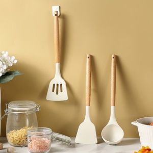 15-Piece <b>Silicone</b> Kitchen Utensils Set Spoon Brush Beech Wood Handle Kitchen <b>Tools</b> Cooking Utensil for Cooking - Product Image 6