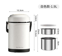 Boîte à lunch thermos alimentaire en acier inoxydable 304 de haute qualité 1.9L récipient de pot de nourriture isolé sous vide pour le stockage des aliments chauds ou froids