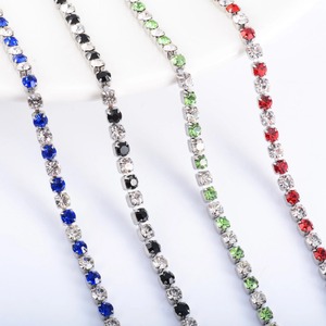 3mm Wide Bling Bling Rhinestone Cubic Zirconia Tennis <b>Bracelet</b> <b>for</b> <b>Women</b> Hand <b>Crystal</b> Chain Bangle Ankle Anklet Stainless Steel - Product Image 2