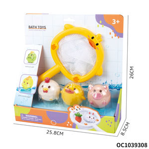 קריקטורה בצורת חיות צף כדור פלסטיק עסוק כדור מים לשחק צעצועים דיג רשת למוצרי אמבט תינוקות - Product Image 6