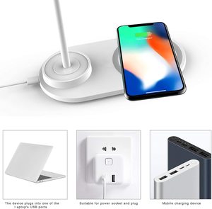 Không Dây Sạc Với 10W <span class=keywords><strong>LED</strong></span> Bàn Đèn Đêm Đèn Lồng DC 2V Hoặc 10V USB Thay Đổi Độ Sáng Bảng Ánh Sáng 9V Cho Điện Thoại 3 Màu Sắc Thay Đổi Độ Sáng - Product Image 3