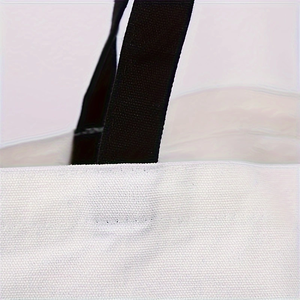 Sac fourre-tout en toile de couleur unie portable avec logo personnalisé rangement pliable avec motif d'épissage motif de lettres colorées - Product Image 3