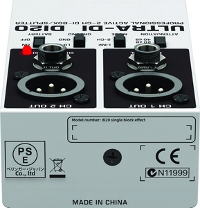 Boîtier de direct (<span class=keywords><strong>DI</strong></span>) Behringer Di100 Di20 Di800, préamplificateur non équilibré vers équilibré - Product Image 3
