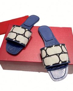 Pantuflas de Nuevo Estilo para Mujer, Sandalias Planas de Playa, Cómodas y a la Moda para Verano, Sandalias Deslizantes para Dama, Pantuflas, Sandalias Deslizantes Valentinos - Product Image 1