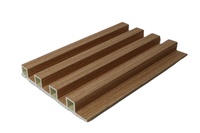 Panneau mural rainuré en WPC imperméable, panneau à lattes en composite bois-plastique moderne pour salle de sport, bureau, intérieur de maison