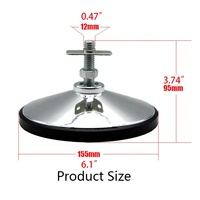 Pieds de table de football réglables de 6 pouces de diamètre, accessoire de table de baby-foot d'intérieur