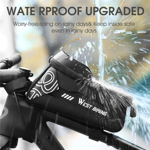 Bolsa de Herramientas Impermeable para Bicicleta WEST BIKING con Soporte para Teléfono con Pantalla Táctil para Ciclismo de Montaña y Carretera - Product Image 6
