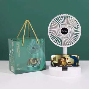 พัดลมมินิ USB แบบชาร์จไฟได้พัดลมระบายความร้อนตั้งโต๊ะเสียงต่ำพัดลมพับเก็บได้พัดลมประหยัดพื้นที่ - Product Image 2